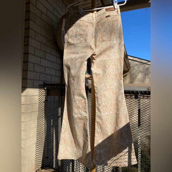 Wrangler High Rise Fierce Flare Paisley Colorful Print Cotton Jeans Size 8 29/32 - Picture 6 of 16